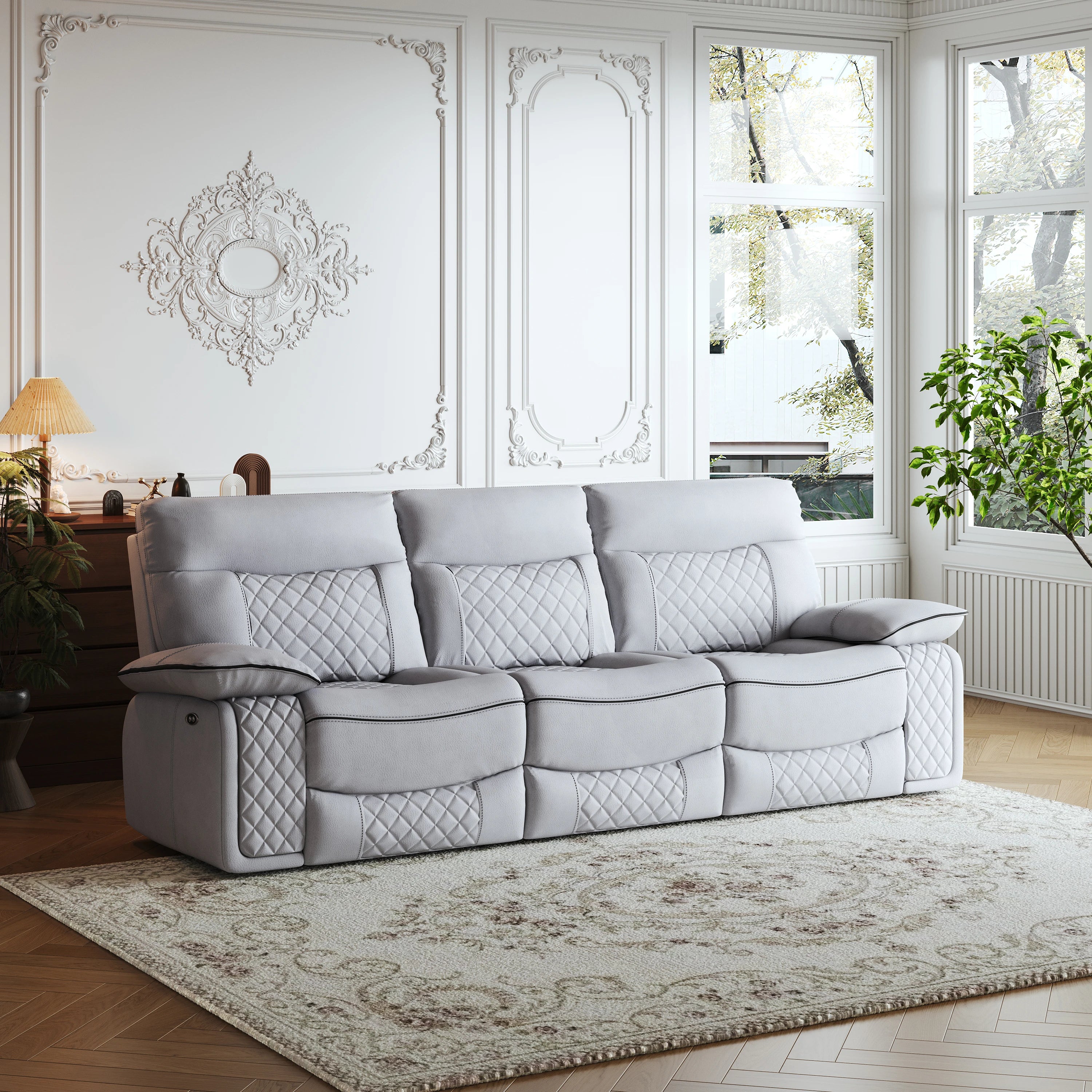 Image of 3-Piece Aeloria Sofa Set Power With Console